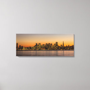 Lienzo Puesta del sol hermosa en San Francisco