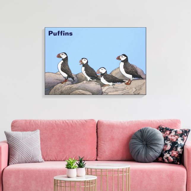 Lienzo Puffins atlánticos (Insitu (Sala de estar))