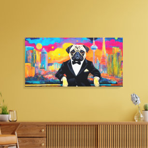 LIENZO PUG EN LA CIUDAD 5