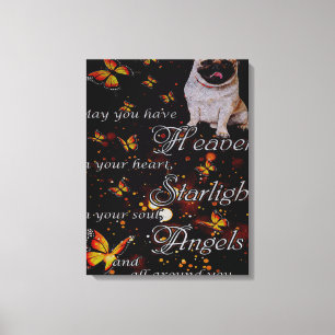 Lienzo Pug In My Heart, Graciosa Idea De Regalo Para Perr