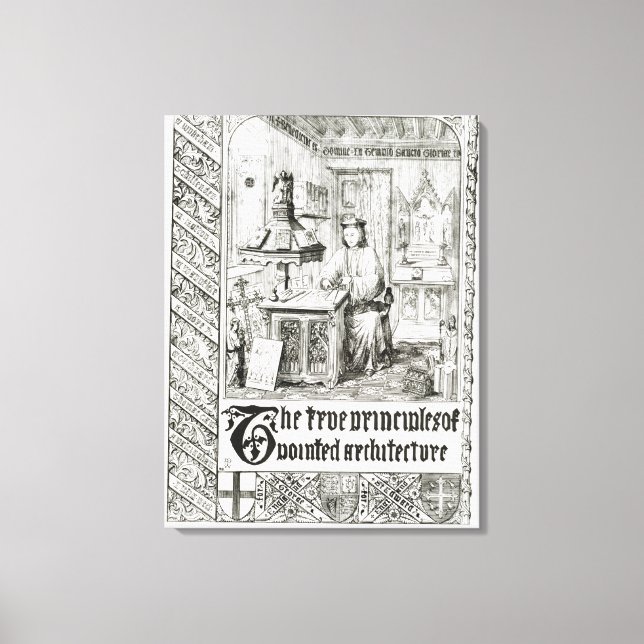 Lienzo Pugin en el trabajo, portada de los 'Verdaderos Pr (Anverso)