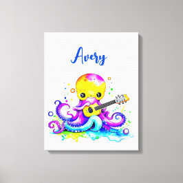Lienzo Pulpito de dibujos animados personalizado tocando