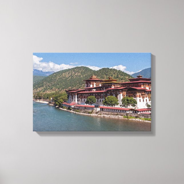 Lienzo Punakha Dzong - Bután (Anverso)