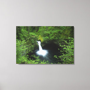 Lienzo Punchbowl Falls en Eagle Creek, río Columbia