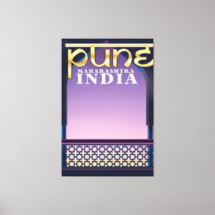 Lienzo Pune, Maharashtra, poster de vacaciones en India