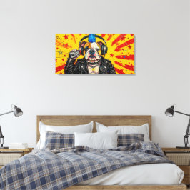 LIENZO PUNK ROCK POR SIEMPRE-BULL DOG-5
