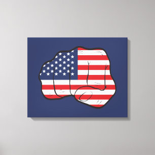 Lienzo Puño de bandera estadounidense