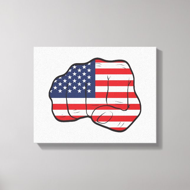 Lienzo Puño de la bandera estadounidense (Anverso)