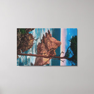 Lienzo Punto del pináculo, parque de estado de Lobas del