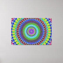 Puntos azules Mandala Circulo estirado Imprimir te