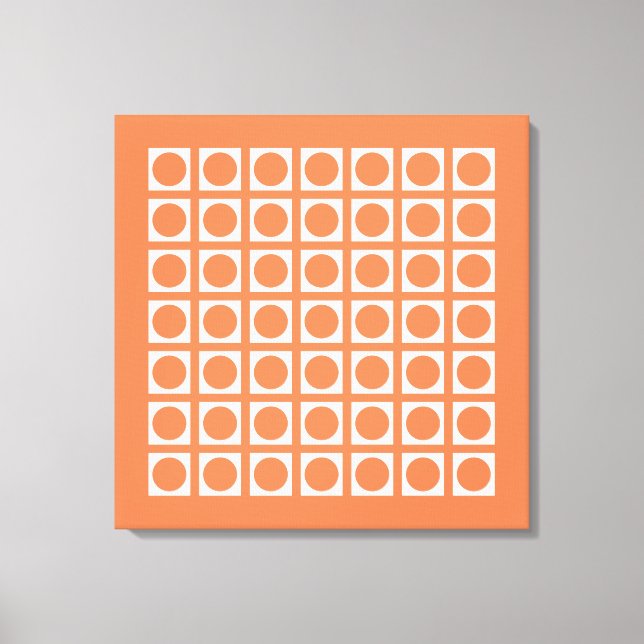 Lienzo Puntos de cuadrícula elegantes de coral (Anverso)