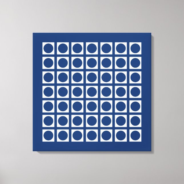 Lienzo Puntos de cuadrícula elegantes de la marina (Anverso)