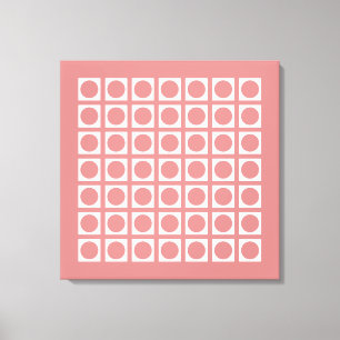 Lienzo Puntos de cuadrícula elegantes rosados