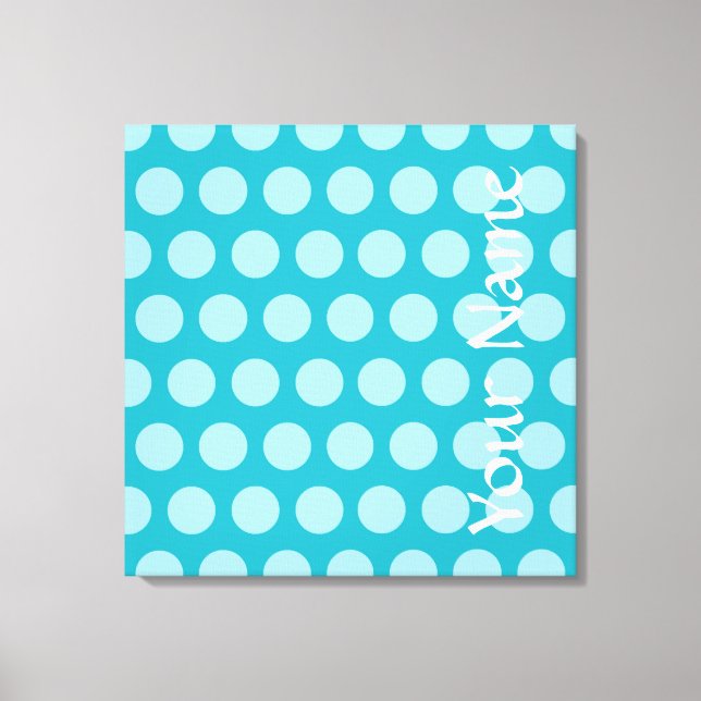 Lienzo Puntos de humor marroquí turquesa (Anverso)