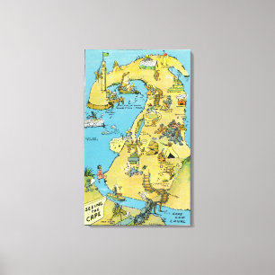 Lienzo Puntos de interés personalizados en Cape Cod