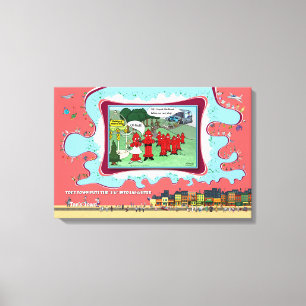 Lienzo Puppy Pub Crawl Boda 24x16