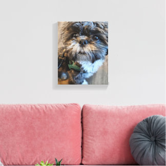 Lienzo Puppy's First Turkey Day Canvas Print