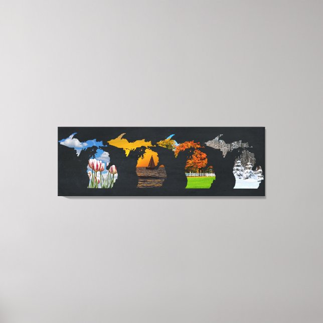 Lienzo Pure Michigan Cuatro Estaciones (Anverso)