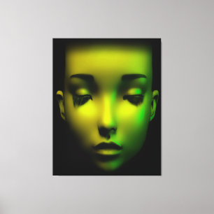 Lienzo Pureza y perfección: retrato de belleza androide