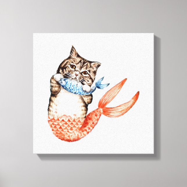 Lienzo Purmaid Cat Mermaid (Anverso)
