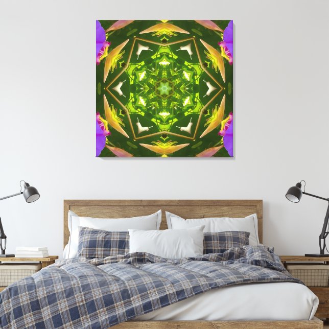 LIENZO PURPLE AND GREEN ABSTRACT DRAWING. SAMER BRASIL. 4 (Insitu(Dormitorio))