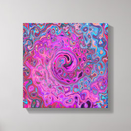 Lienzo Purple, Blue and Red Abstract Retro Swirl