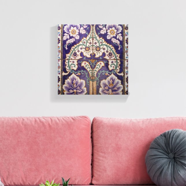 Lienzo Purple Garden Tile (Insitu (Sala de estar))