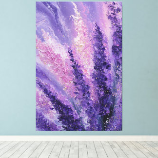 Lienzo Purple Pink Lavender Gold Bloom Abstract Wall Art