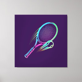Lienzo Purple Racket Canvas Wall Art