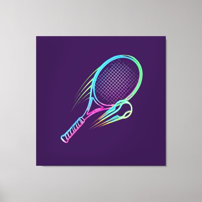 Lienzo Purple Racket Canvas Wall Art (Anverso)