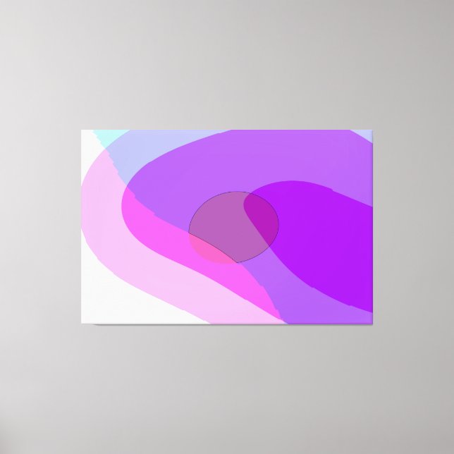 Lienzo Purple Retro Groovy Abstract 409 Poster (Anverso)