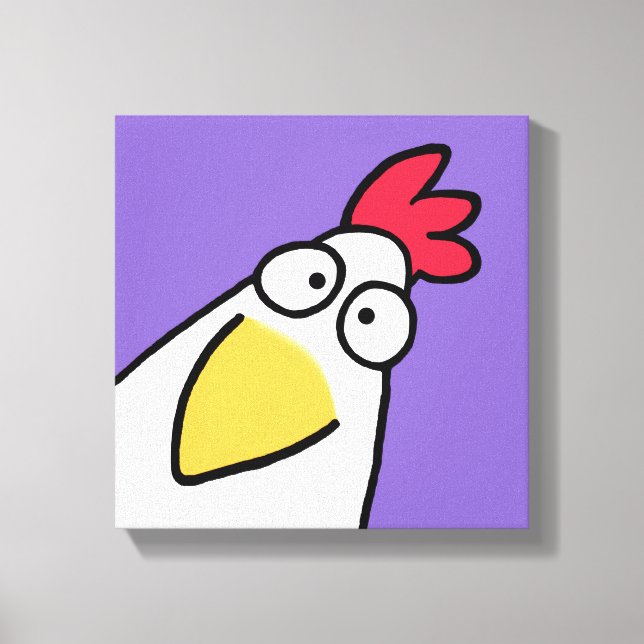 Lienzo Púrpura CHICKEN SERIO de Sandra Boynton (Anverso)