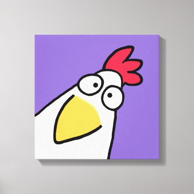 Lienzo Púrpura CHICKEN SERIO de Sandra Boynton (Anverso)