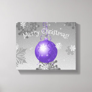 Lienzo Púrpura Fancy Christmas Ornama Canvas Print