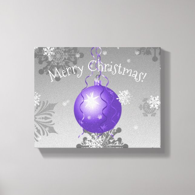 Lienzo Púrpura Fancy Christmas Ornama Canvas Print (Anverso)