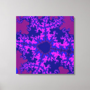 Lienzo Púrpura Fractal Splash