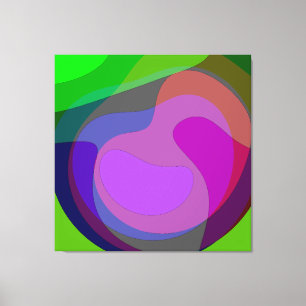Lienzo Púrpura Y Verde 403