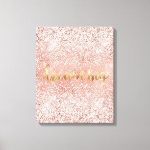 Lienzo Purpurina de espuma rosa Rubor