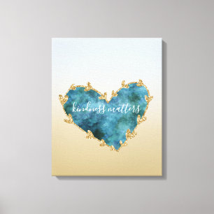 Lienzo Purpurina de oro Verde Verde azulado Aqua Blue Ear