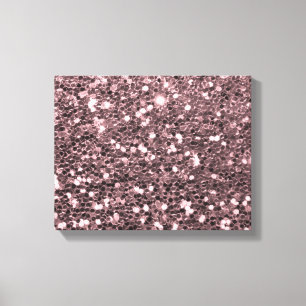 Lienzo Purpurina Rosa Gold Faux Sparkles