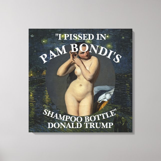 Lienzo Putin, Fiesta de orina de Trump, enfrenta a la Cas (Anverso)