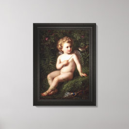Lienzo Putto Alimentando Una Fresa A Un Ave