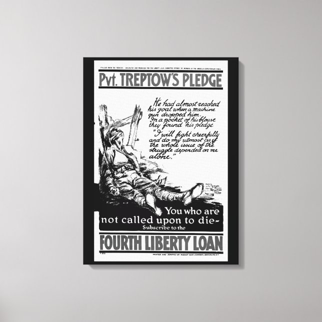 Lienzo Pvt. El compromiso de Treptow. Imagen de la guerra (Anverso)