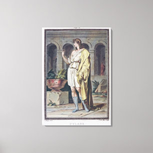 Lienzo Pylades, traje para "Andromache" por Jean Racine,