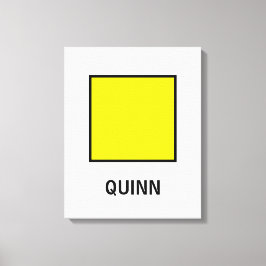Lienzo Q Nombre de familia Bandera náutica
