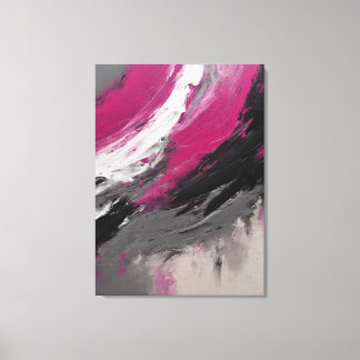 Lienzo Quadro abstrato, bege, magenta, preto, cinza e bra