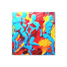 Quadro Abstrato em Canvas A Reconstrução Humana