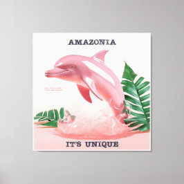 Lienzo Quadro Amazônia - It's Unique - Boto Cor de Rosa