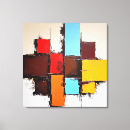 Lienzo Quadro Decorativo em Canvas Abstração Quadriculada