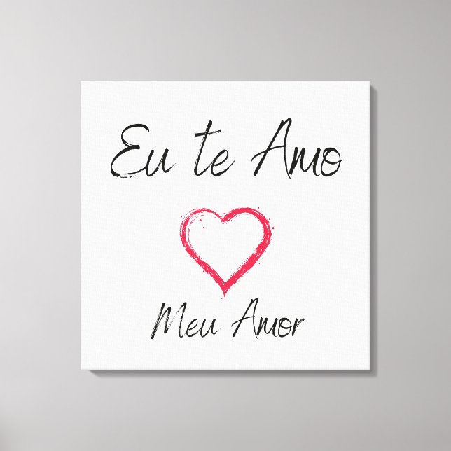 Lienzo Quadro eu te amo impressão em canvas (Anverso)